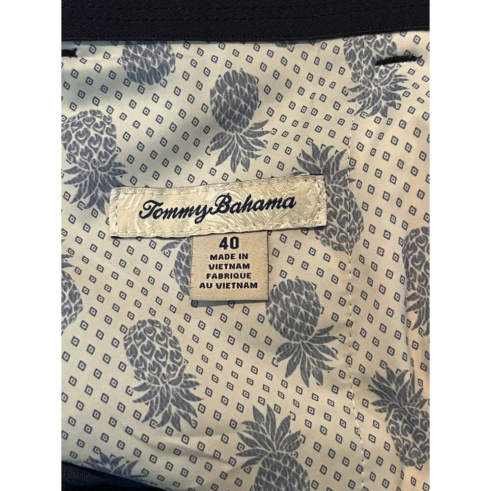 Tommy Bahama Boracay Shorts Blue Heathered Golf Flat Front Casual Logo Mens 40
